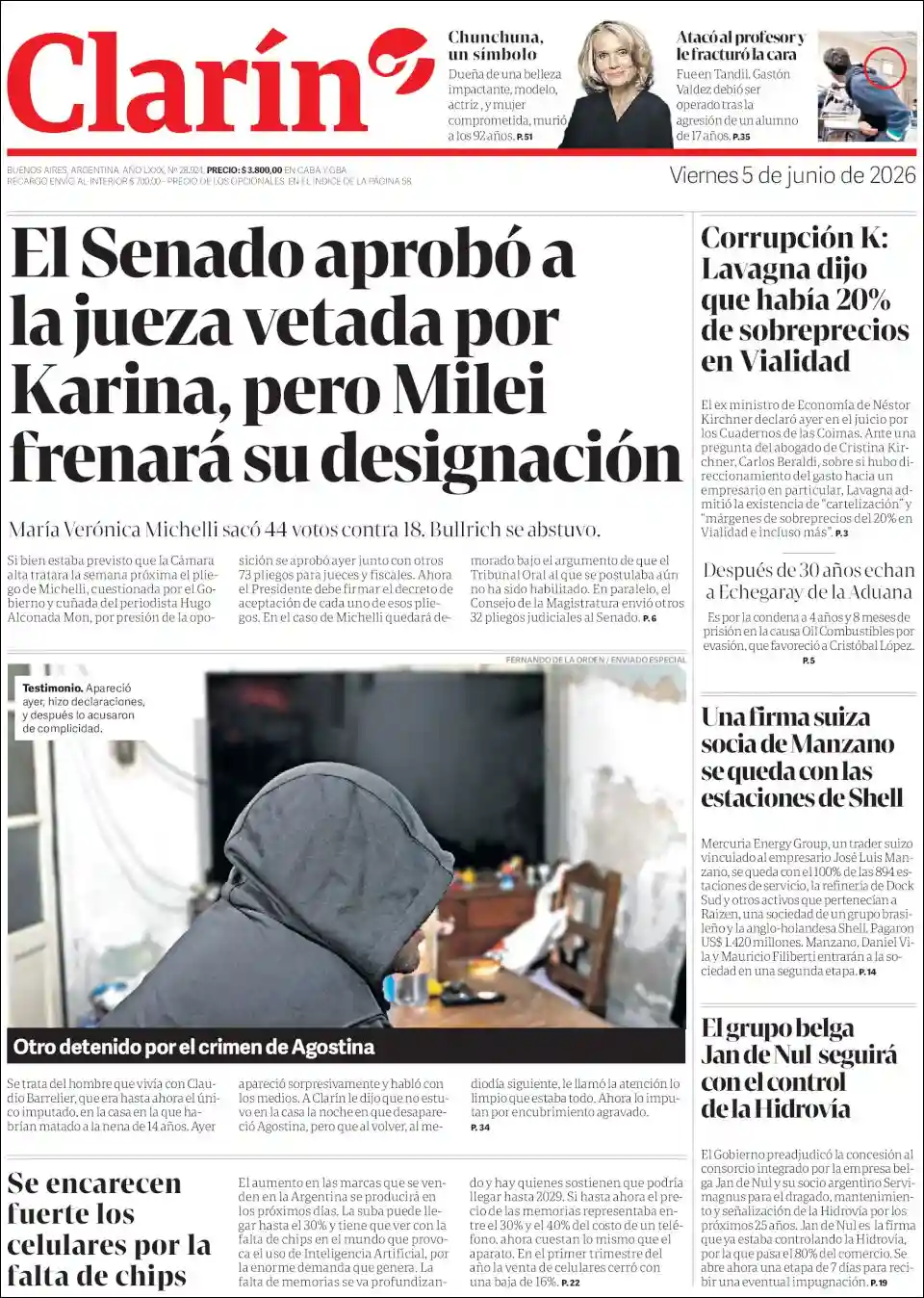 Evolucion Streaming | FM LÍDER  - Tapa del diario Clarin