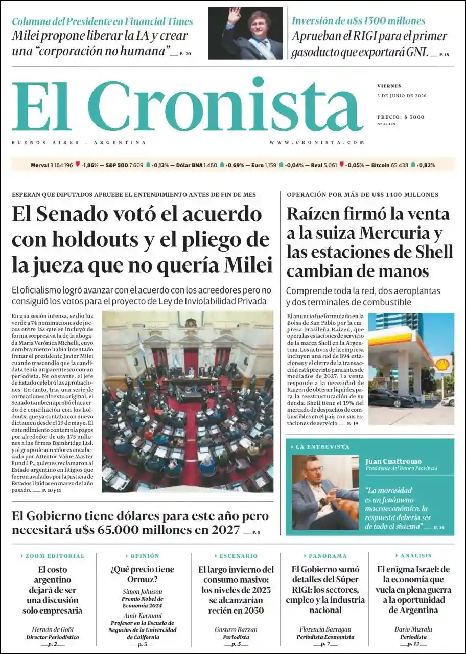 Evolucion Streaming | FM LÍDER  - Tapa del diario Cronista