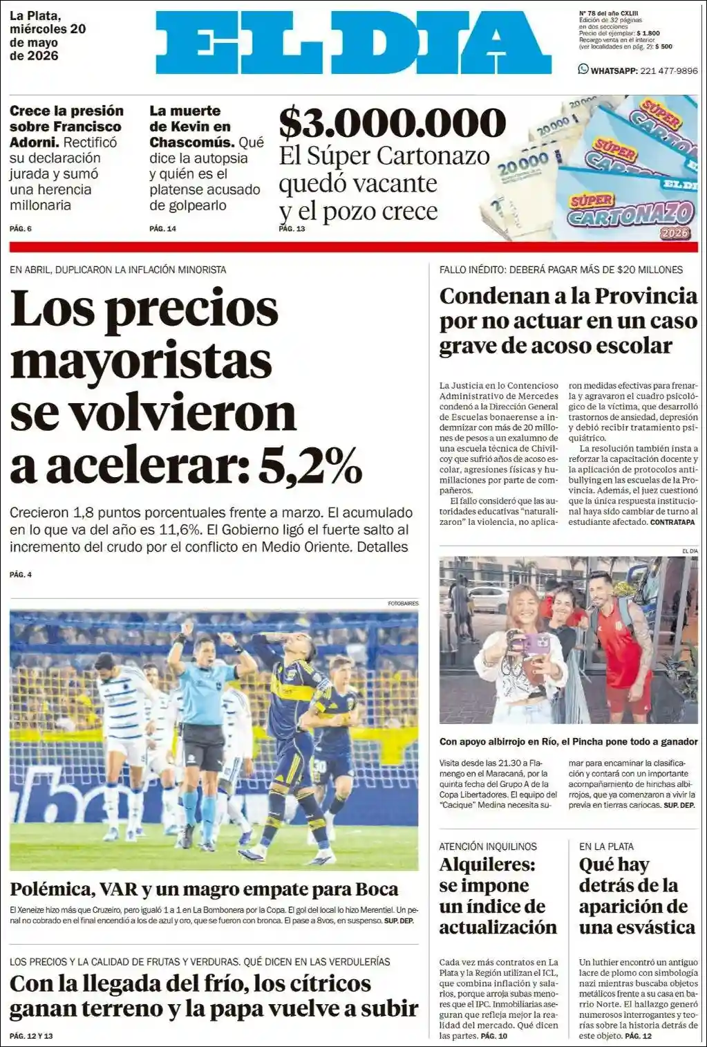 Evolucion Streaming | FM LÍDER  - Tapa del diario El Dia